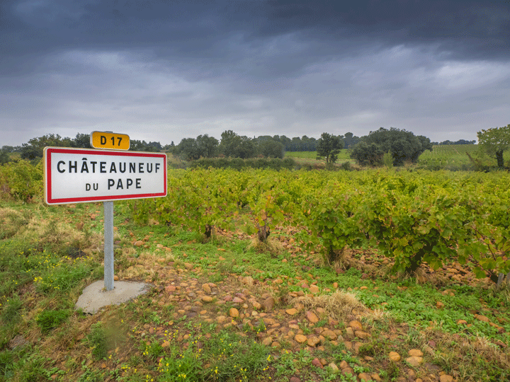 Carte vignoble Côtes du Rhône